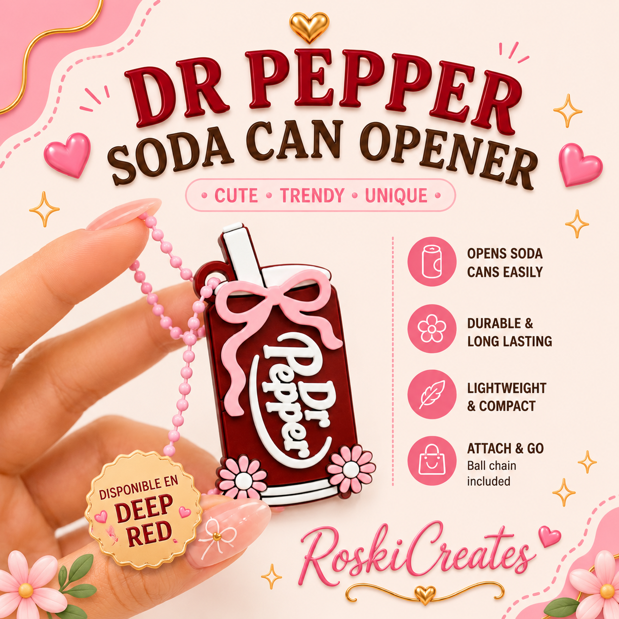 Soft Drink Inspired Can Opener keychain