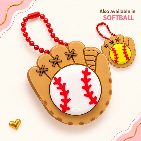 Baseball Fidget Clicker Keychain