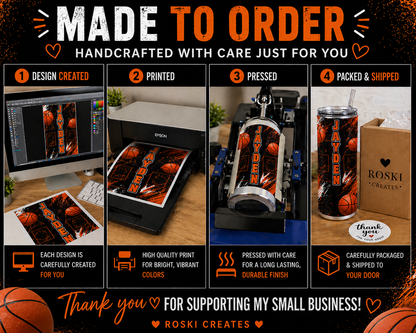 Personalized Basketball Tumbler with Name