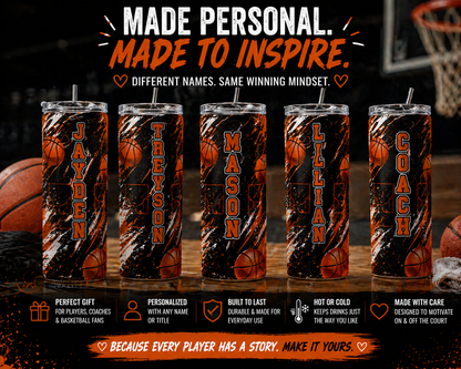 Personalized Basketball Tumbler with Name