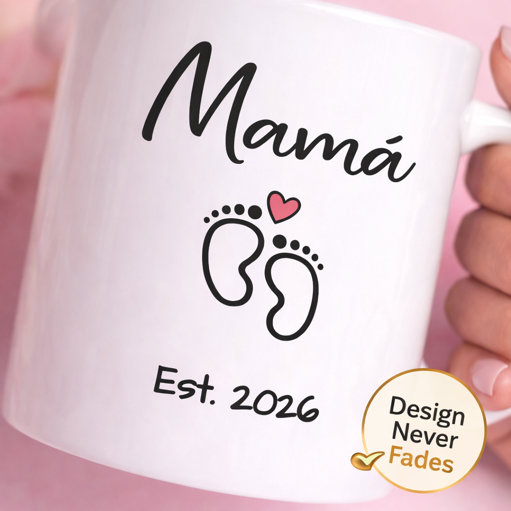Personalized Mama Coffee Mug, Pregnancy Announcement Gift, Custom Title Cup