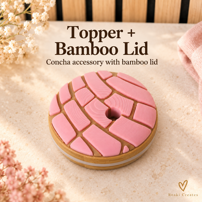 Pink Concha Lid Topper