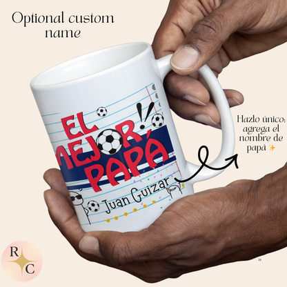 Mexican Soccer Mug 15oz – Futbol México Coffee Cup, Sporty Ceramic Mug for Soccer Fans, Sublimation Design, Gift for Football Lovers