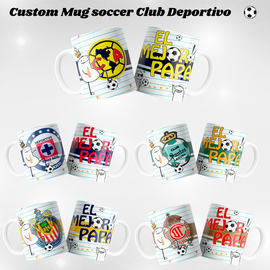 Mexican Soccer Mug 15oz – Futbol México Coffee Cup, Sporty Ceramic Mug for Soccer Fans, Sublimation Design, Gift for Football Lovers