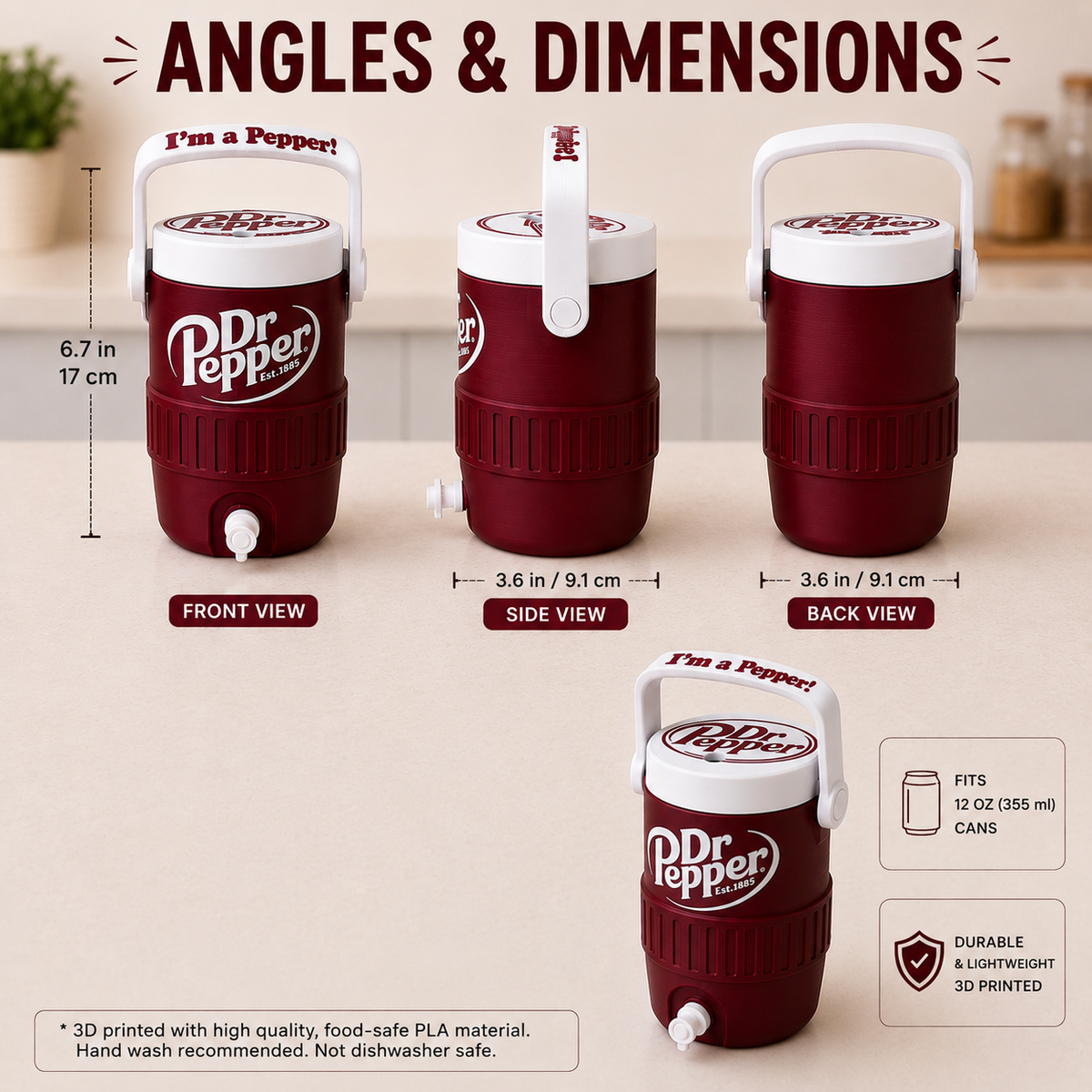 Dr. Pepper soda can Holder