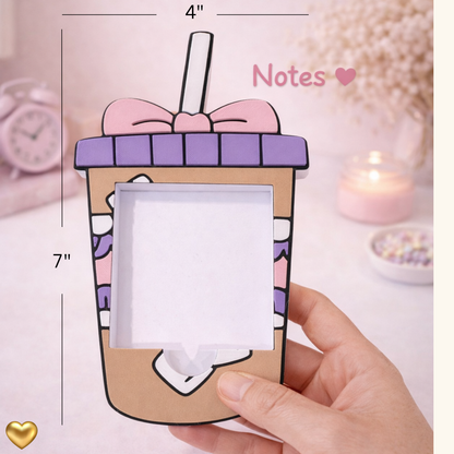 Coffee  Latte Sticky notes holder