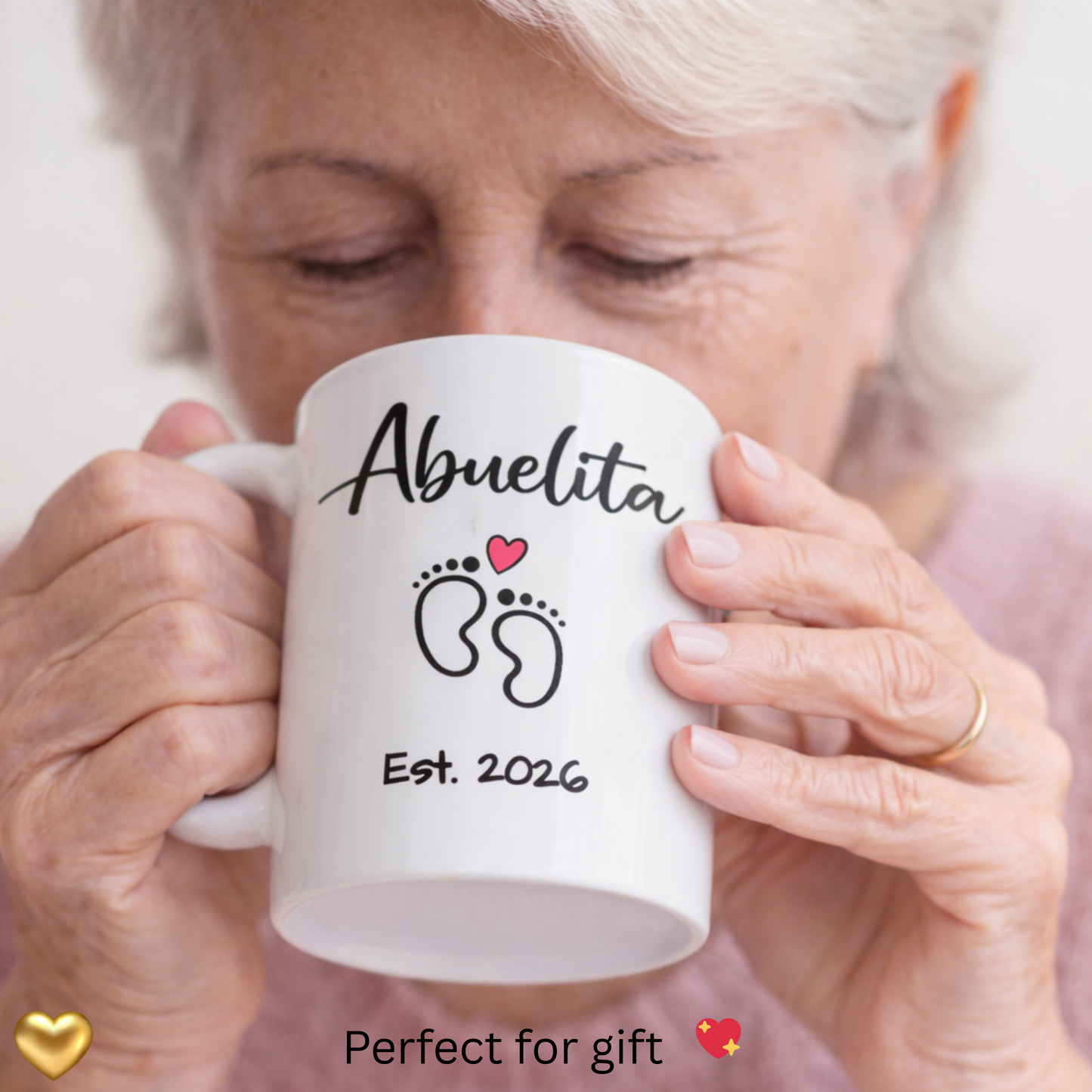 Personalized Mama Coffee Mug, Pregnancy Announcement Gift, Custom Title Cup
