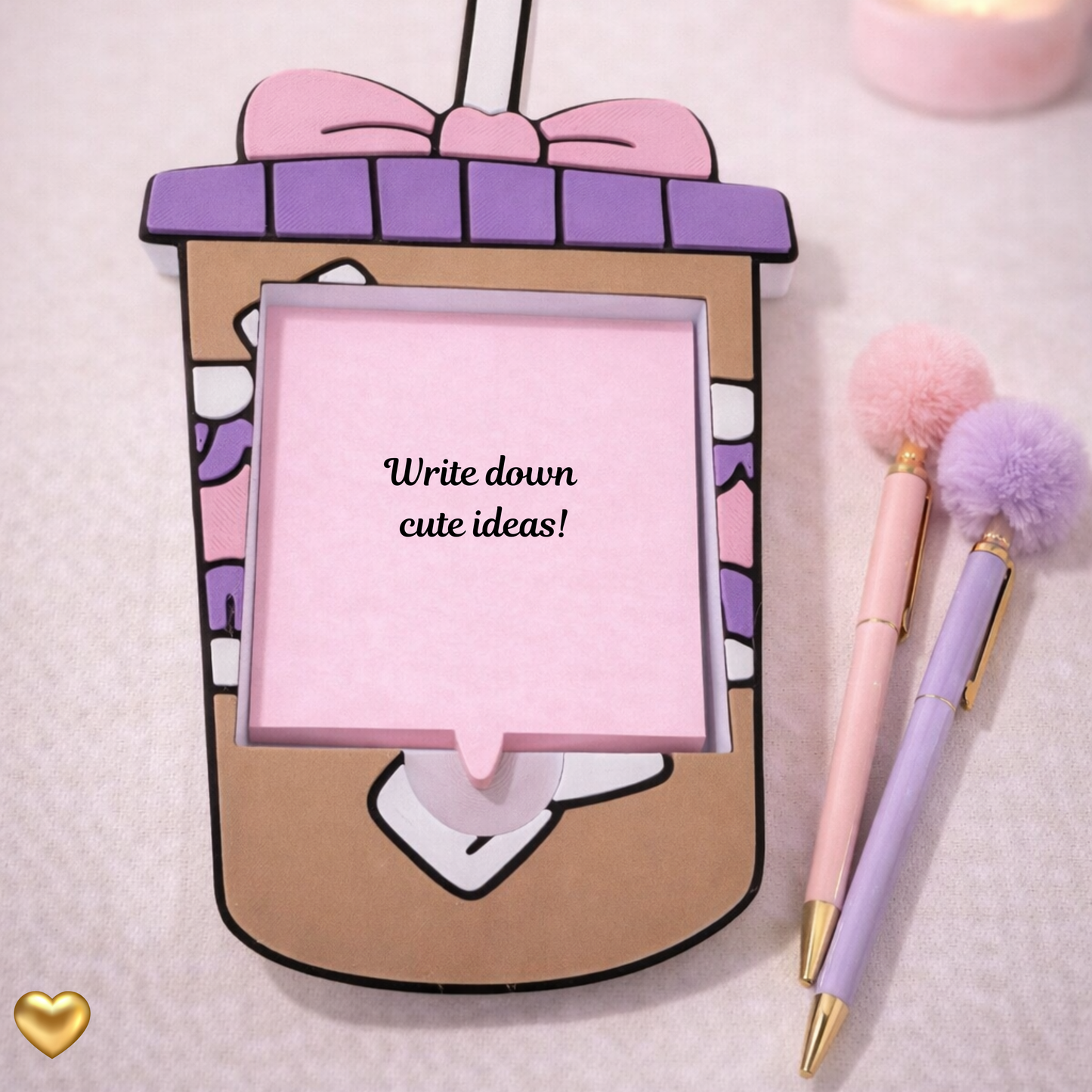 Coffee  Latte Sticky notes holder