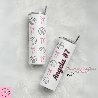 Coquette volleyball Girly tumbler sports collection bottle water volleyball lovers girls who loves volleyball, coquette sporty girly  coach.