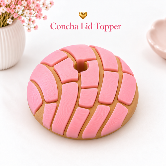 Pink Concha Lid Topper