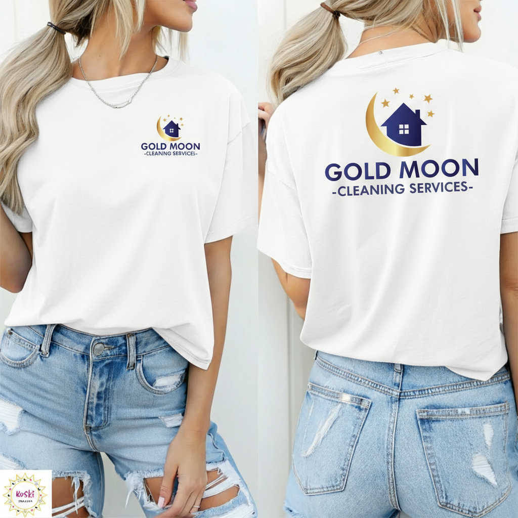Custom Company Logo T-Shirt | Personalized Workwear Tee | Add Your Business Logo | Made with Love by Roski Creates