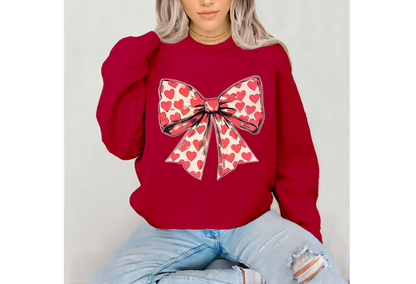 Valentines Big Coquette Bow Sweatshirt, Coquette Girls Sweatshirt.