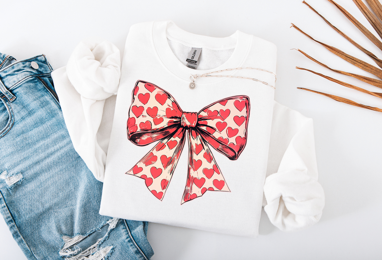 Valentines Big Coquette Bow Sweatshirt, Coquette Girls Sweatshirt.
