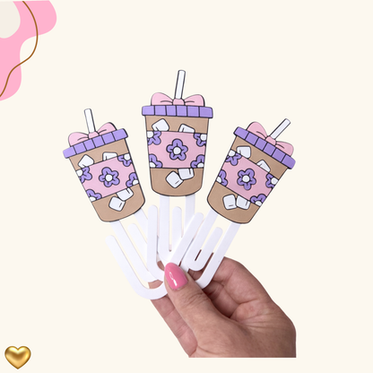 Jumbo coffee latte paper clips