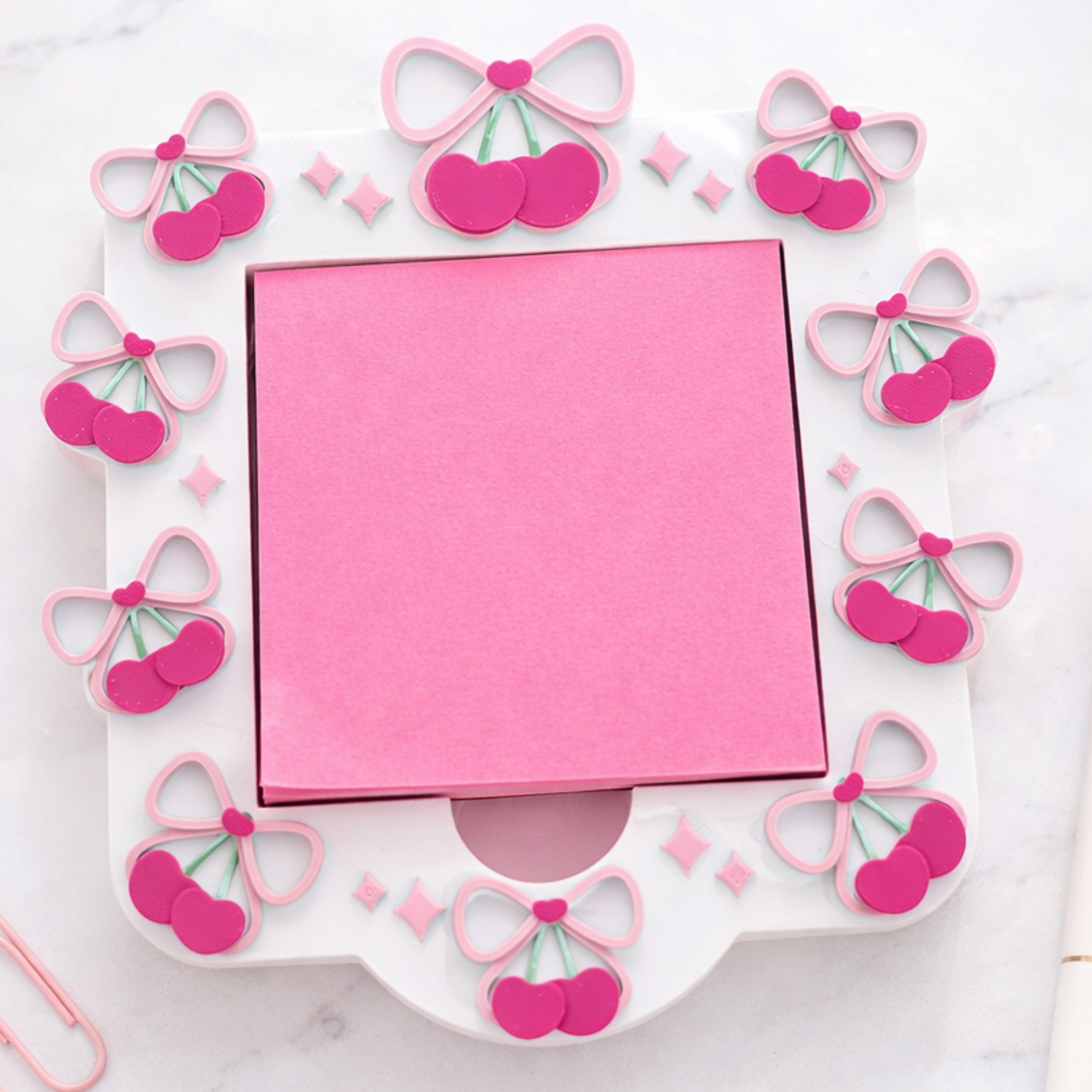 Cherry Bow Sticky note holder