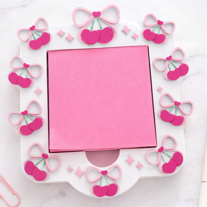 Cherry Bow Sticky note holder