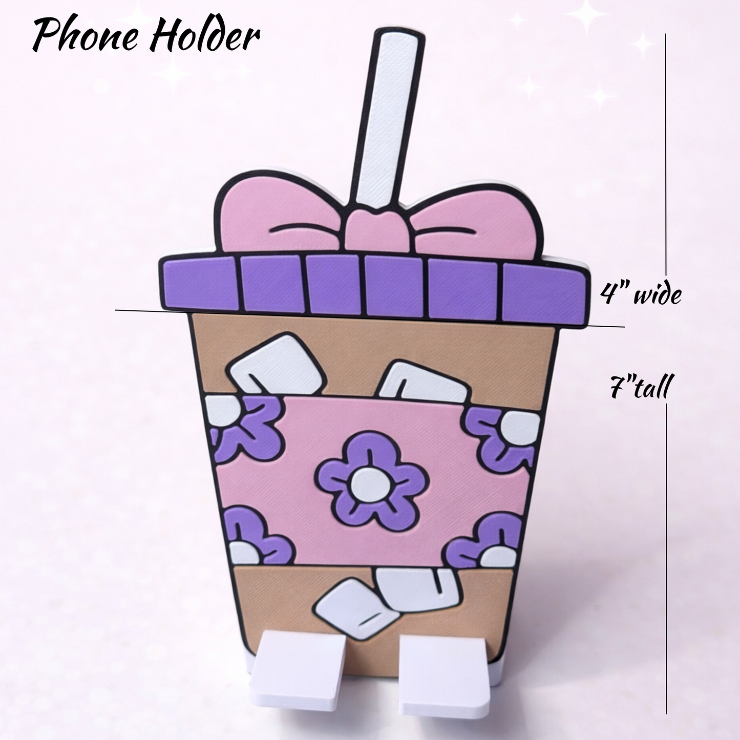 Coffee latte phone holder