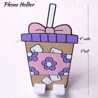 Coffee latte phone holder