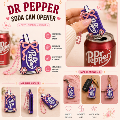 Soft Drink Inspired Can Opener keychain