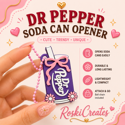 Soft Drink Inspired Can Opener keychain