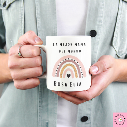 Custom Rainbow Mug for Latinas Moms, Latinas mamas Mug, personalize Mama mug, Gift for Mamas, Gift for her, Latinas gifts