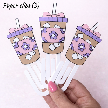Jumbo coffee latte paper clips