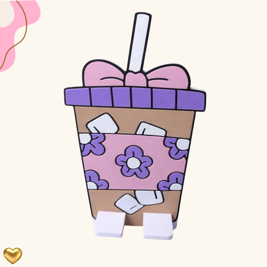 Coffee latte phone holder