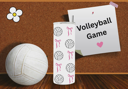 Coquette volleyball Girly tumbler sports collection bottle water volleyball lovers girls who loves volleyball, coquette sporty girly  coach.