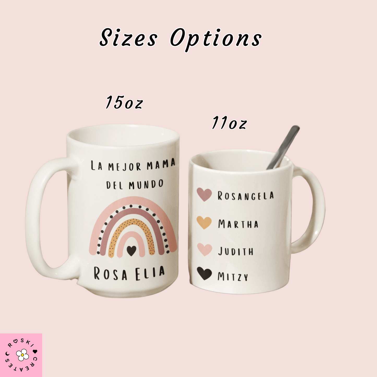 Custom Rainbow Mug for Latinas Moms, Latinas mamas Mug, personalize Mama mug, Gift for Mamas, Gift for her, Latinas gifts