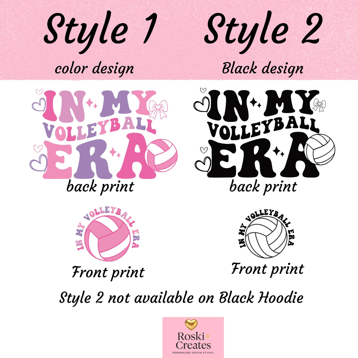 In My Volleyball Era Hoodie: Personalized Sleeve, Girly Sport Sweatshirt